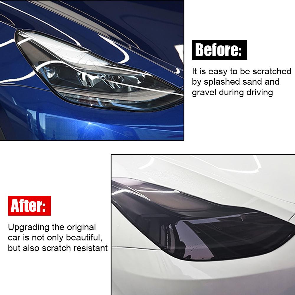 Modification Changing Films Headlight Taillight Foglight For Tesla Model 3 TPU Lamp Protector Film Set Protective Film 2pcs/4pcs