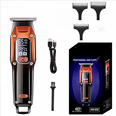 658 Профессиональная машинка для стрижки волос с ЖК-дисплеем Парикмахерская Машинка