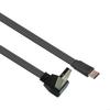 USB 2.0 Male to USB C Data Cord Wire Straight Head/90 Degree Bend Flat Cable for Tablet Phones 480Mbps Data Transfer