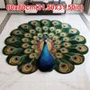 Soft Peacock Carpet Special-shaped Door Gasket Durable Blanket  for Living Room Tea Table Bedside