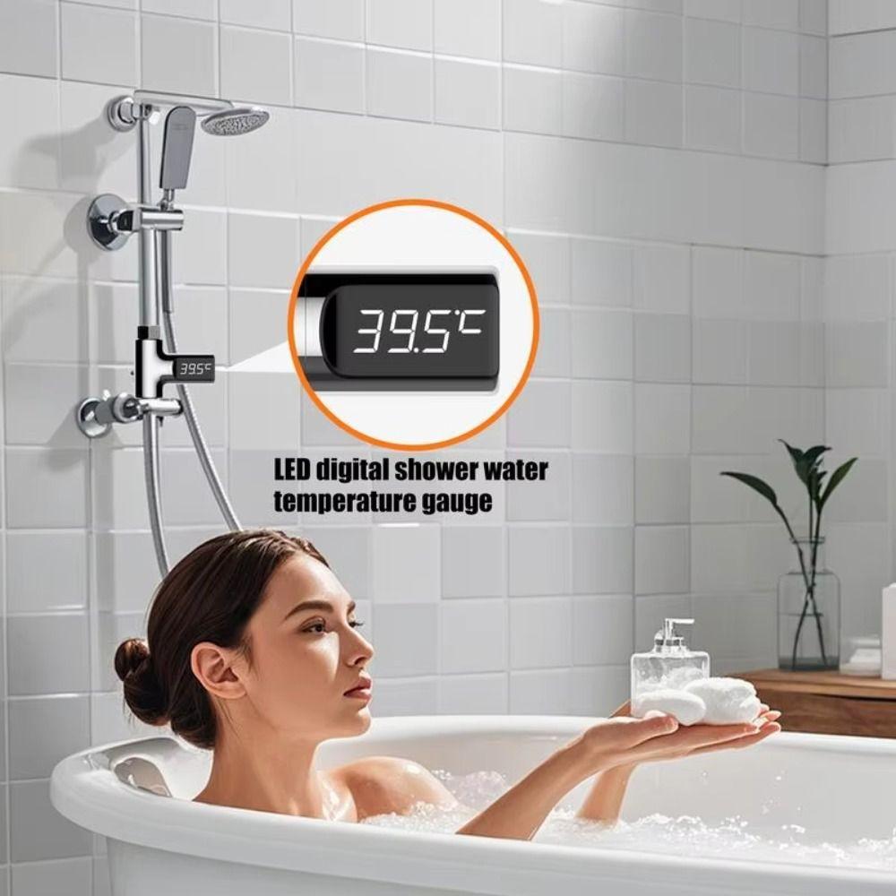 Hot Tub Water Temperature Monitor Self-powered Shower Faucets Bathing Temperature Meter Household