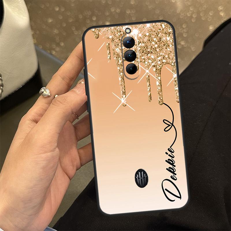 Персонализированный блестящий именной чехол для ZTE Nubia Red Magic 8 Pro 8S Pro Plus RedMagic 6 7 6S 7S Pro 5S 5G 6R Fundas