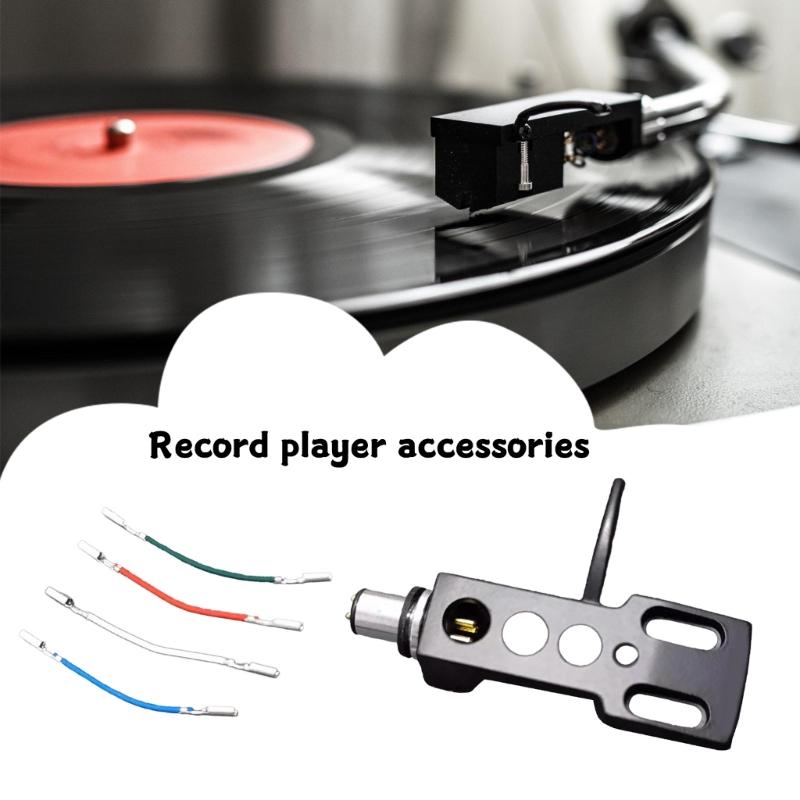 Aluminum Turntables Cartridge Stand Holder with Color Wire for Record Player Needle Holder for Audiophiles