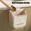 Настенный мусорный бак Yousheng, прочная конструкция, большая вместимость, простая установка, складной пластиковый мусорный бак, экономящий место органайзер