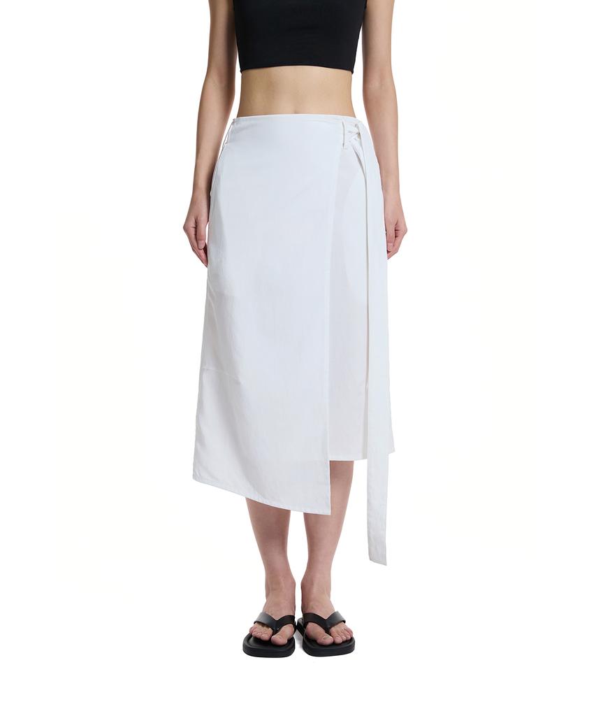 Trunk Project Belted Wrap Skirt_White