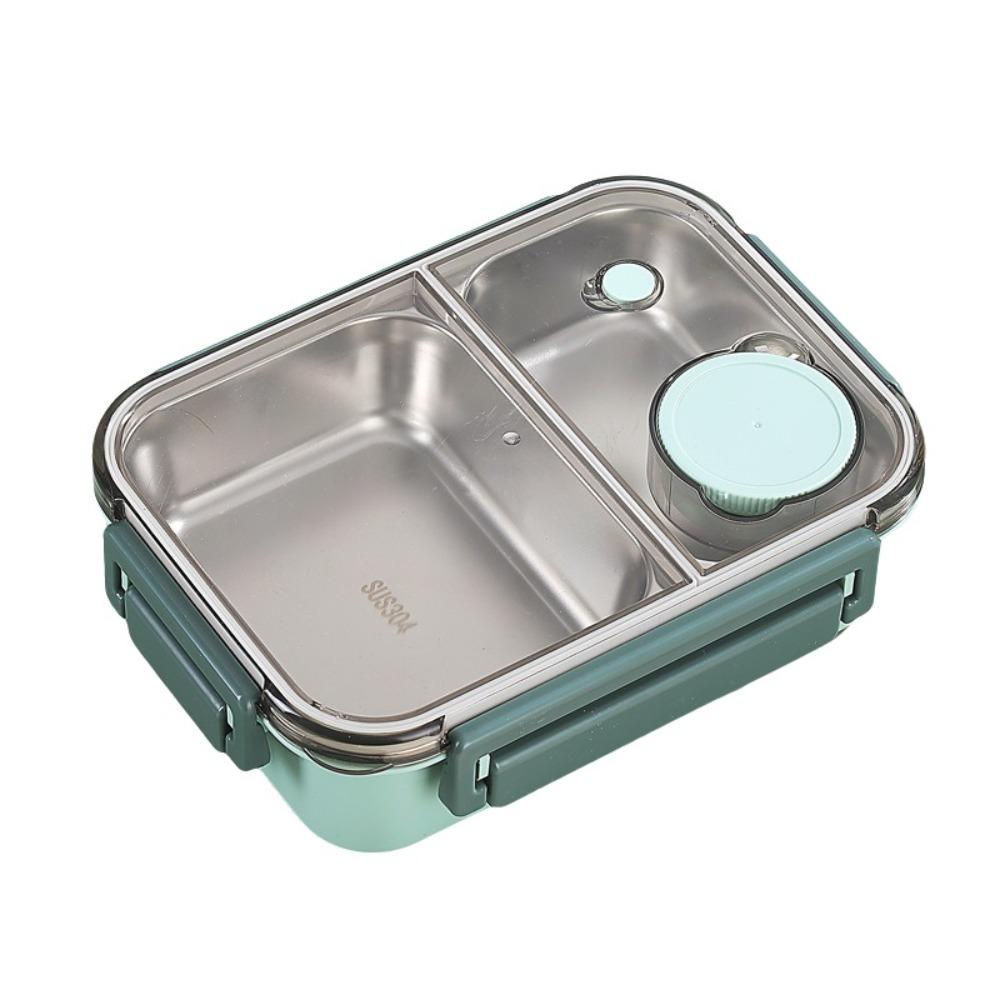 2/3 Grid Lunch Boxes 304 Stainless Steel Food Container Portable Picnic Box Students