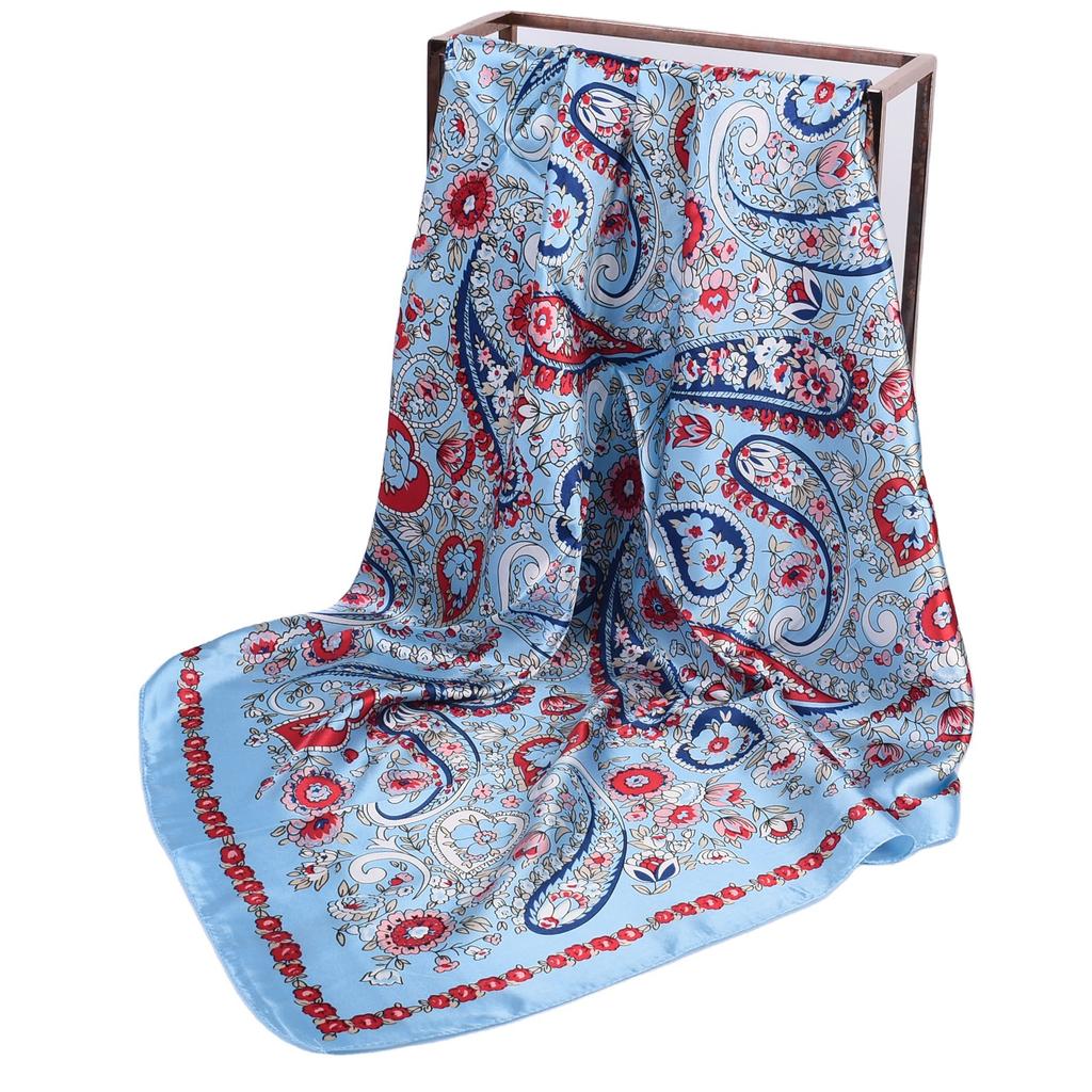 Autumn and winter new cashew nut printed silk scarf 91 * 91 Xinjiang large square scarf wholesale, spot supply