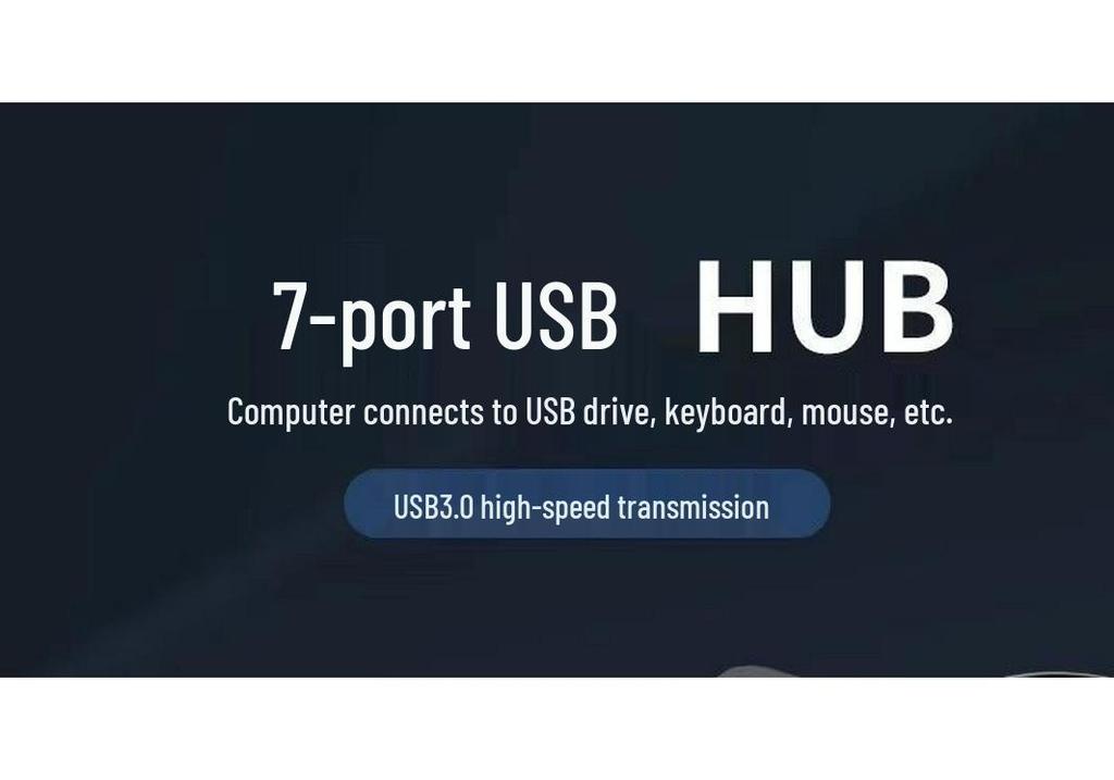 Семипортовый USB-хаб с переключателем для расширения настольных и портативных компьютеров