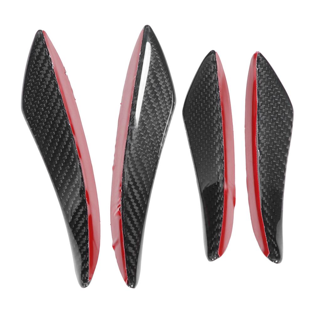 4Pcs Set Universal Carbon Fiber Bumper Canards Lip Spoiler Fit for Honda