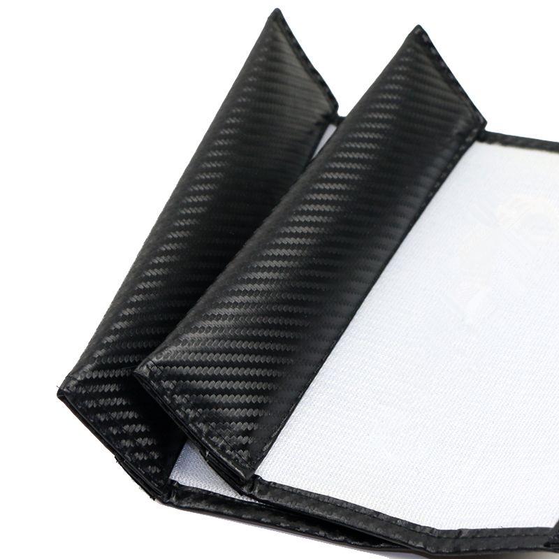2pcs Carbon Fiber Car Safety Belt Pad Shoulder Covers For Honda Mugen Jazz Insight Freed Fit CRV Civic Accord City Accessories MV1