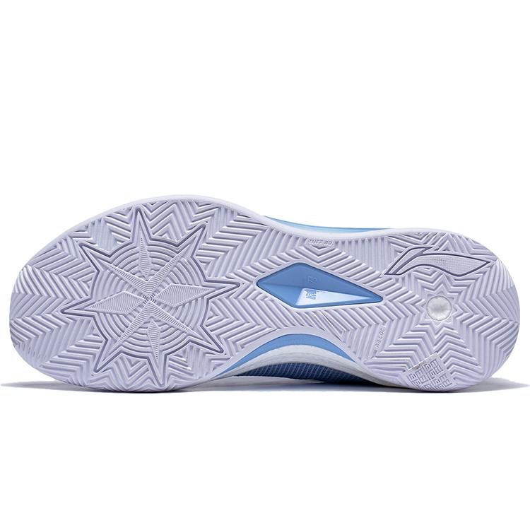 Li Ning Liren 3 V2 Синее небо Амортизация Скользкие Устойчивые к истиранию Низкие Баскетбольные кроссовки Мужские Снежно-синий ABAT057-12