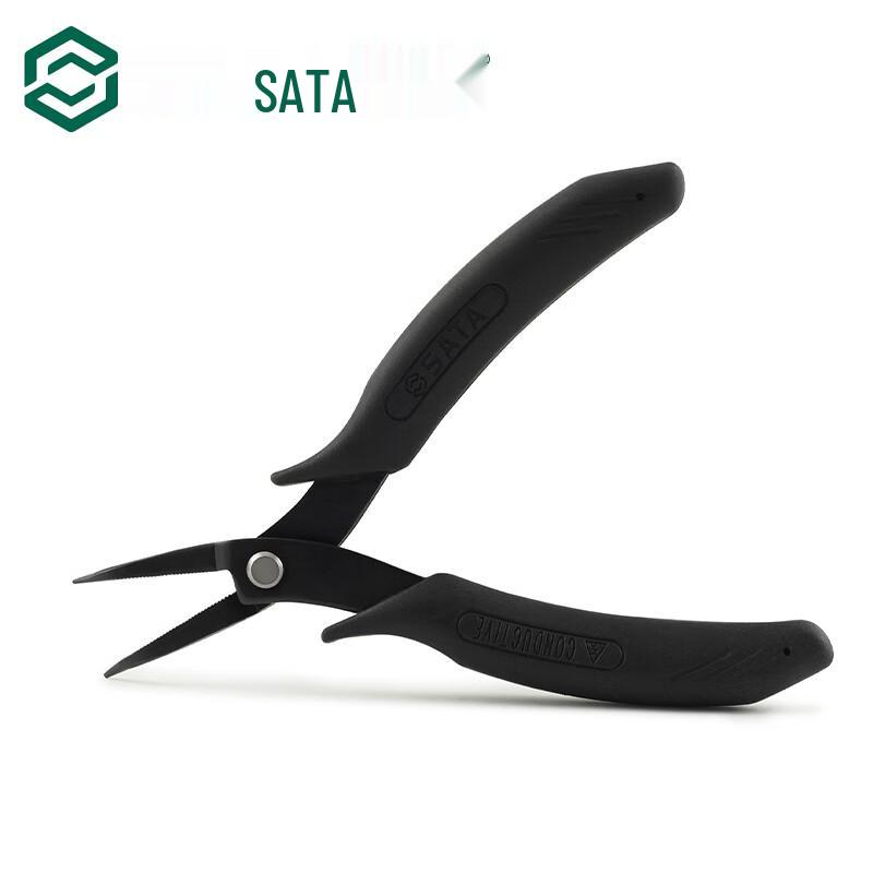 Антистатические пассатижи с изогнутыми губками SATA 5 дюймов