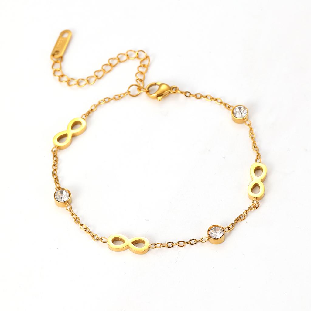 New Niche Bracelet Color Fashion Stainless Steel Bracelet Light Luxury High-end Cross Bracelet Jewelry Women