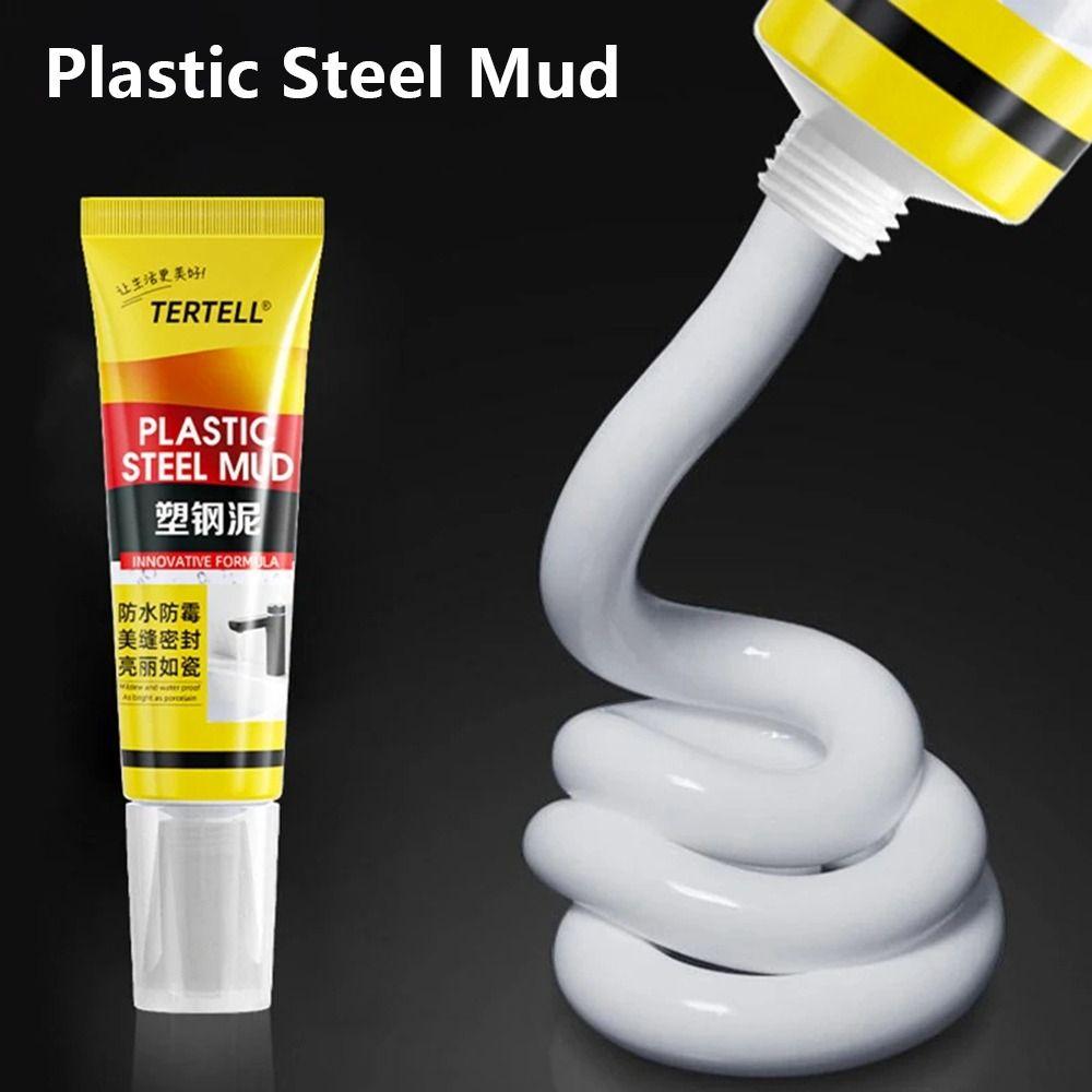 1Pcs Waterproof Epoxy Paste White Caulking Glue New Plastic Steel Mud  Bathroom Toilet