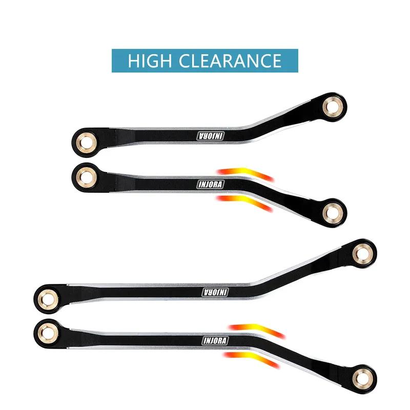 INJORA CNC Aluminium High Clearance Links Set for 1/18 RC Crawler TRX4M Defender Bronco Upgrade Parts (4M-37)