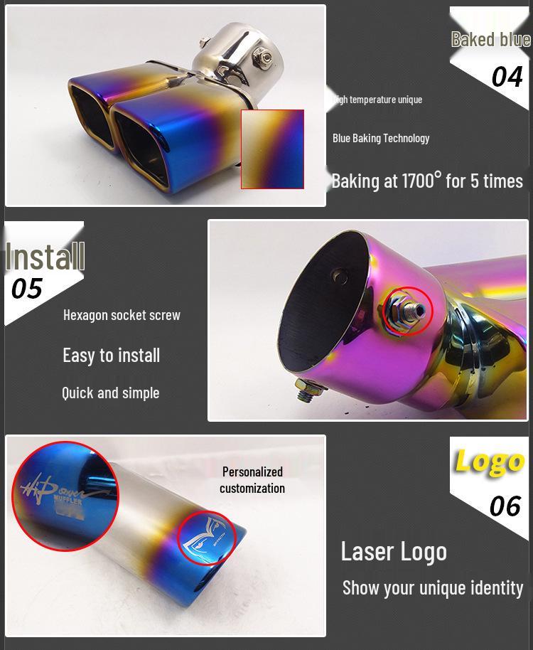 CRV/Hyundai IX35/Infiniti JX35 Внедорожник с двойным выходом Выхлопная труба калибра 7,6