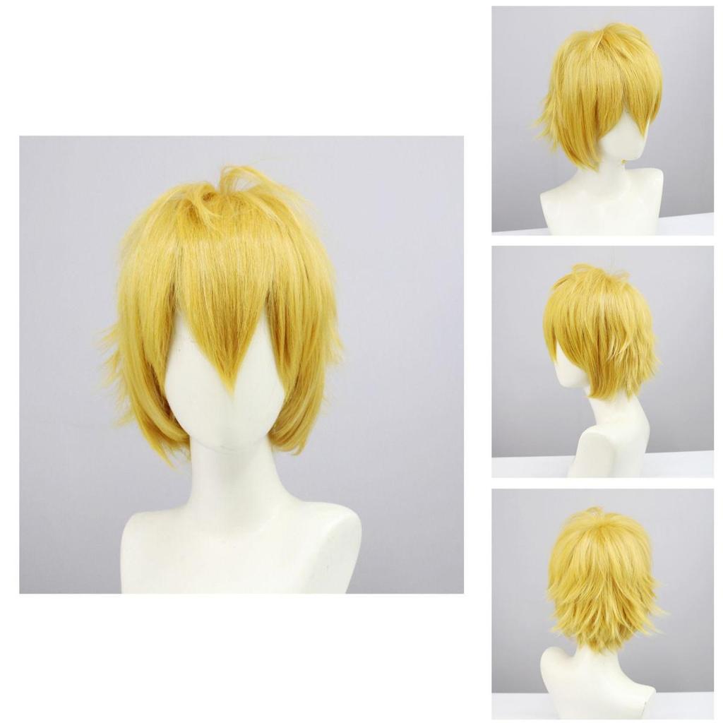Man Denji Cosplay Wig Soft High Temperature Fiber Adjustable Head Size
