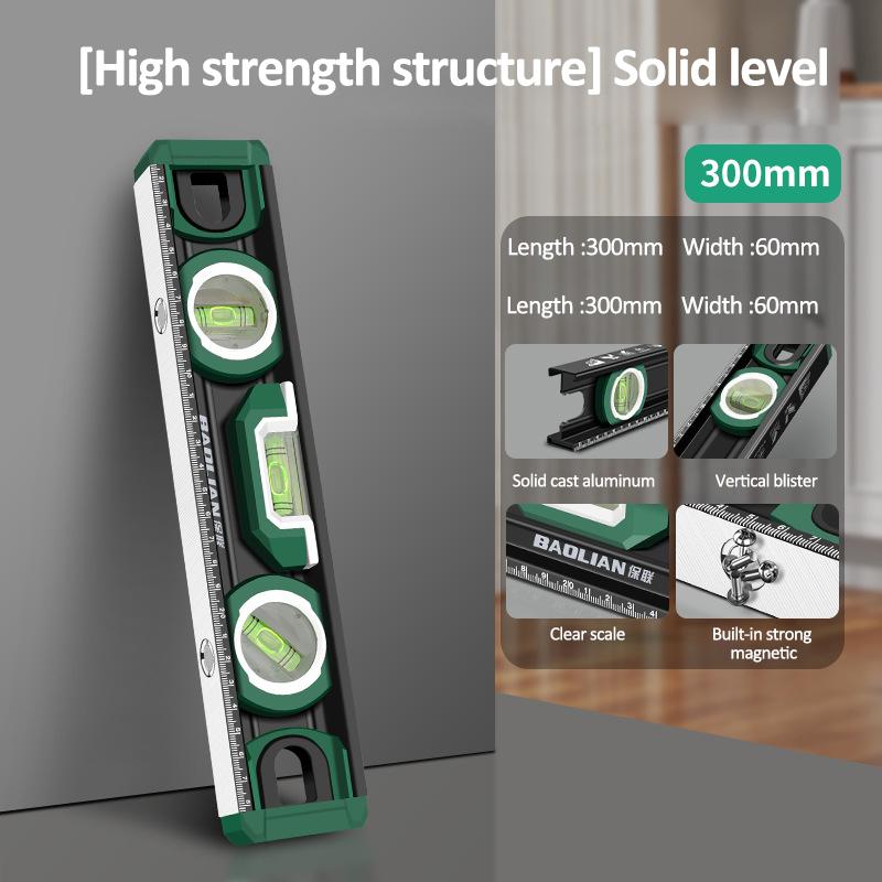 Уровень спиртовой уровень из алюминиевого сплава магнитный уровень линейка 180/90/45-градусные пузырьки измерительный нивелир инструмент с амортизирующими колпачками