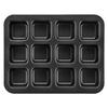 CHEFMADE Muffin Pan, Brownie Pan, Square Cake Pan, 12-Cavity, Custom Designed for Non-Stick Cupcakes, 32.5*25.7*4.2cm