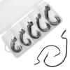 50шт. Набор крючков Offset Hook 2#3/0# Texas Rig Hooks из высокоуглеродистой стали, рыболовный набор Professional Fishing Kit