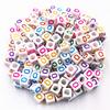 50Pcs 6mm 26 Letter Acrylic Loose Beads DIY for Necklace Bracelet Pendant Jewelry Making