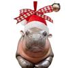 Cartoon Hippopotamus Hanging Pendant Moo Deng Car Haning Pendants  Christmas Day
