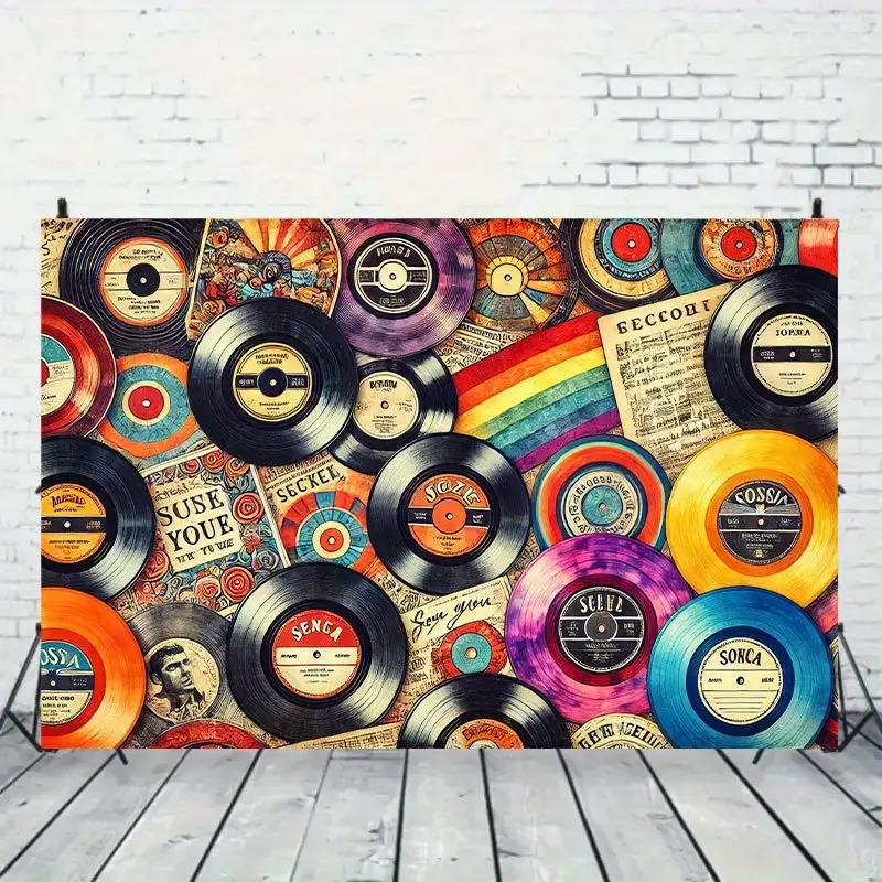 One piece of vibrant wall painting - This is a colorful polyester material background