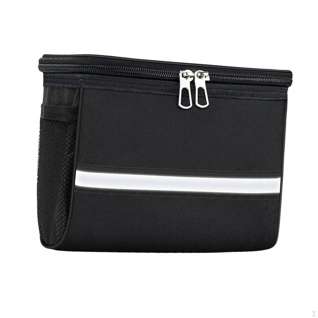 Bike Handlebar Bag Transparent Pocket Kids Bicycle Front Basket Frame Storage for