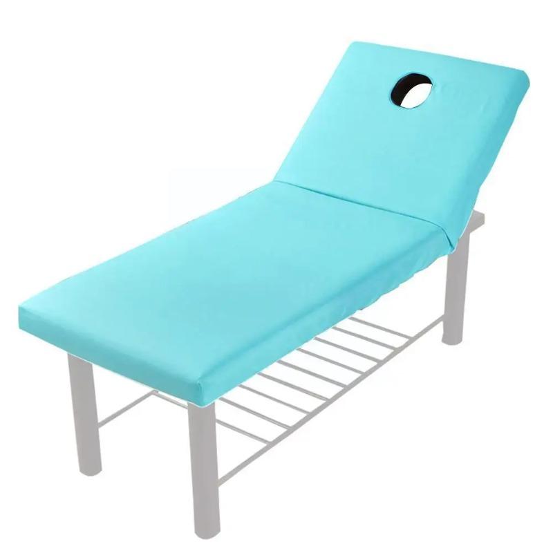 Professional Massage Bed Sheet with Hole, Breathable Spa Bed Cover for Beauty Salon Elastic Fitted Bed Cover for Physiotherapy