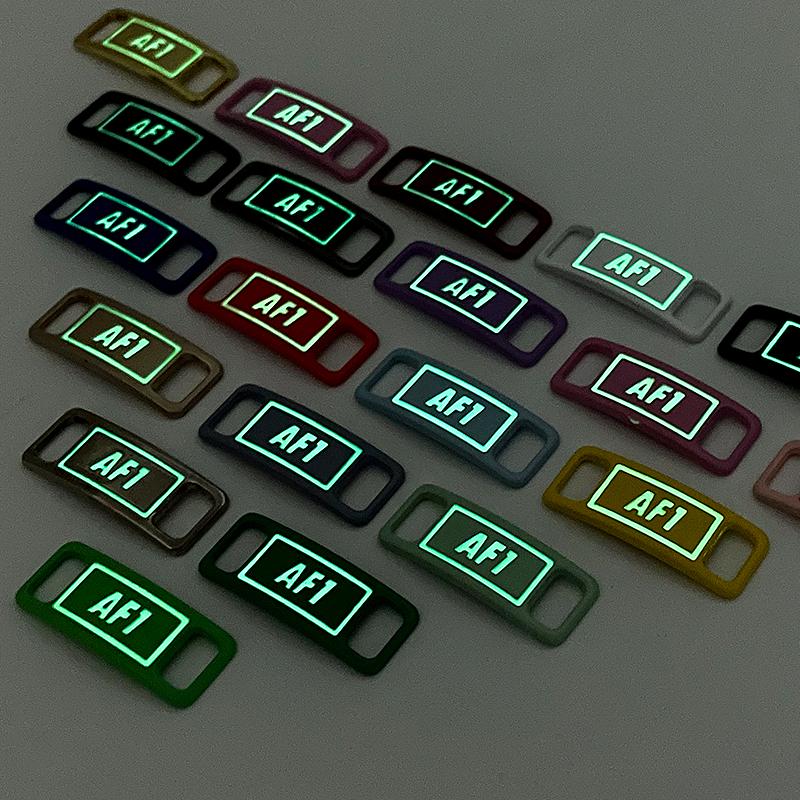 № 8, 2 шт., шнурки с флуоресцентной пряжкой для обуви, светящиеся шнурки для кроссовок AF1, аксессуары для обуви, декоративные шнурки