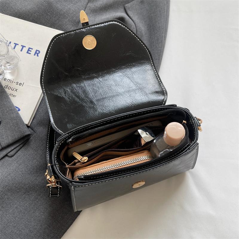 Large Capacity PU Shoulder Bag for Women Monochromatic Crossbody Bags Casual Messenger for Ladies Youth Fashion New