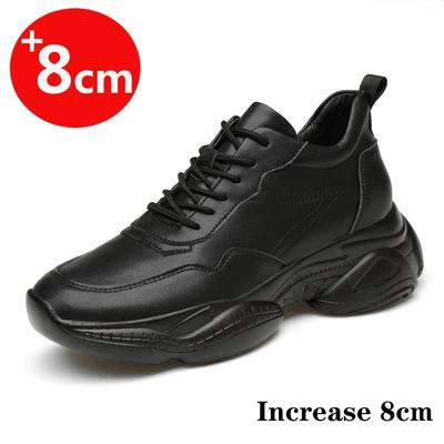 Кроссовки мужские Elevator Height Shoes для мужчин, увеличивающие рост, белые, черные, 6-8 см, большие размеры для женщин 36-44