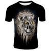 New Cool Lion Graphic 3D Men's T Shirt Unisex Fashion Animal Oversized Shirt O'Neck Breathable Short Sleeve Casual Tops & Tees