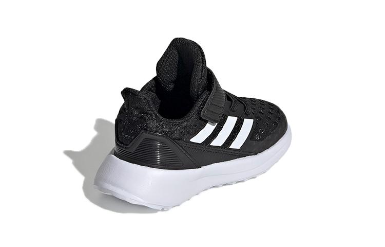 adidas Rapidarun Elite Амортизация Устойчивость к истиранию Дышащие Низкие Детские Кроссовки Черно-Белые Младенцы и Малыши EF9277