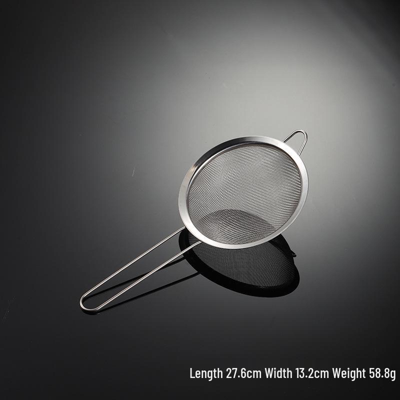 Stainless Steel Mesh Strainer: 201 Rim, 30 Mesh, for Soy Milk & Traditional Chinese Medicine, Large with Wire Handle