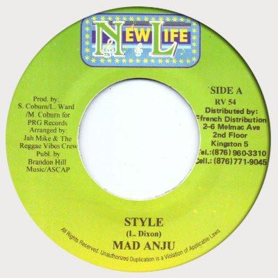 7-дюймовая пластинка MADD ANJU - Стиль RV54 New Life Ямайский Регги, Ска и Даб Б/У