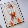 New Hundred Hundred Satin Letter Print Neckerchief 70×70 Silk Scarf Small Square Scarf High Sense of French Scarf