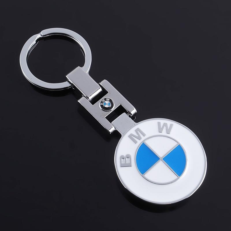 BAGA7 New 2025 Car Emblem Metal Key Keyring White Key Chain For BMW Series X1 X3 X4 X6 E90 E91 I3 I4 F30 F48 F30 F10 E30 E34 F02 Acces