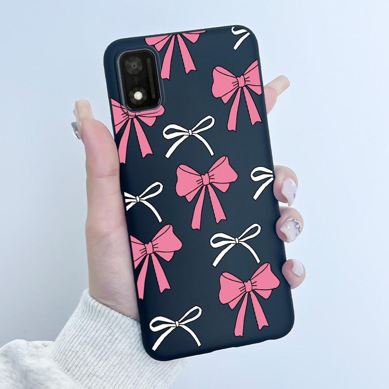 Чехол для ITEL A17 / ITEL A18 Чехол Роскошный Милый Кролик с Сердечком Забавный Мягкий Силикон Черная ТПУ Задняя Крышка Для ITEL A17 A 18 Чехол для Телефона