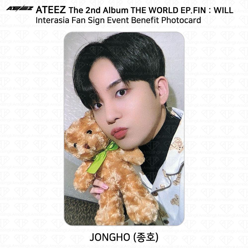 ATEEZ THE WORLD EP.FIN БУДЕТ Фан-подпись InterAsia Фотокарточка с благотворительным мероприятием KPOP