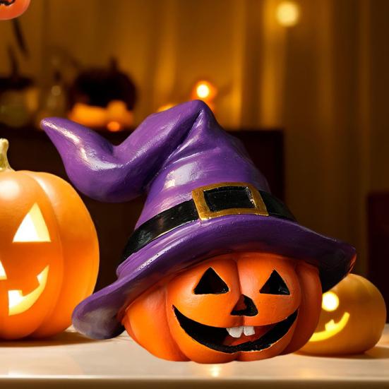 В помещении На улице Хэллоуин Тыква Украшение Дизайн Шляпы Ведьмы Ретро Милая Фигурка Тыквы Настольное Фестивальное Украшение