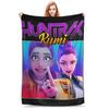 Huntrix Rumi Аниме K-Pop Охотники на демонов Одеяло Мягкий принт Плюшевое одеяло для спальни Пикник Фланелевое покрывало Покрывало для кровати