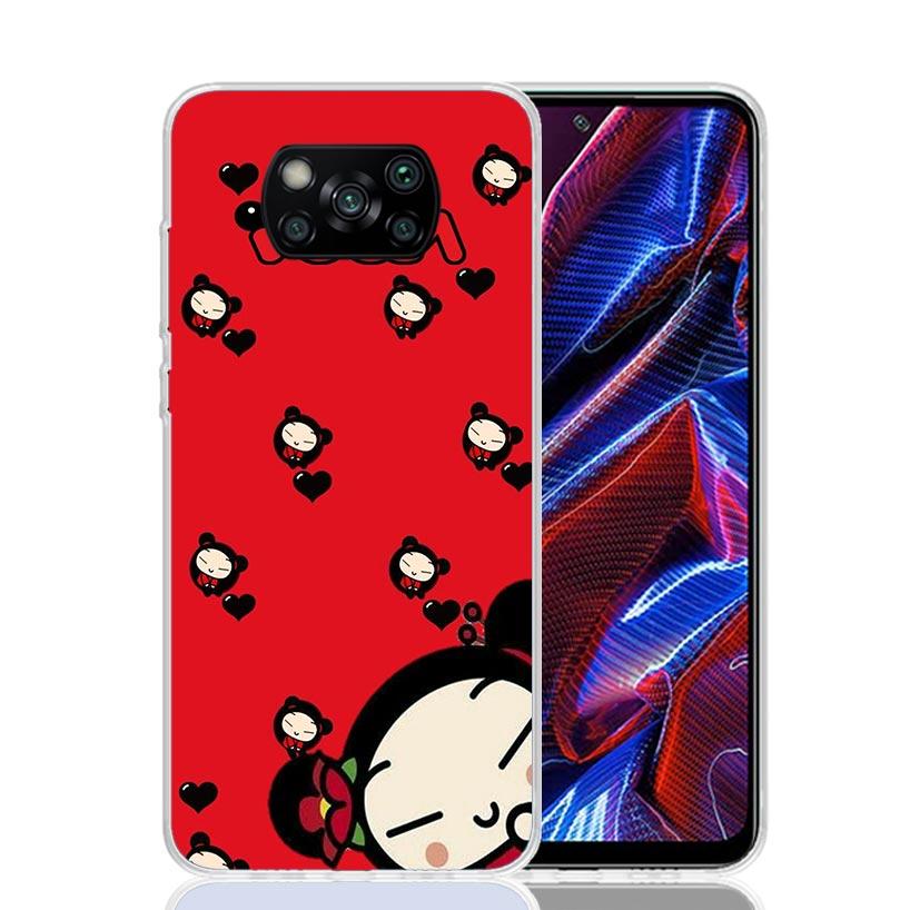 Милый Мультяшный Чехол Pucca Garu для Телефона Xiaomi Poco X3 Nfc X5 X6 X7 X4 Gt F7 Ultra F6 F5 Pro F4 F3 M5S M5 M4 M3 5G Тренд Fu
