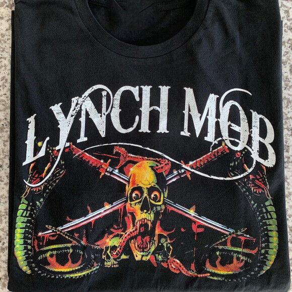 Редкая Черная Хлопковая Футболка Lynch Mob с Принтом Wicked Sensation Унисекс Все размеры