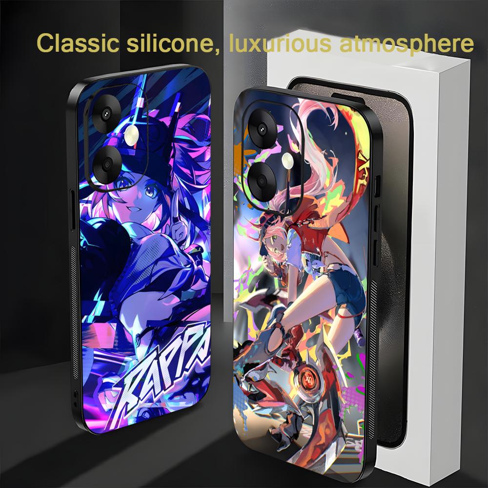 Крутой Чехол для Телефона HonkaiStarRail Rappa Для Xiaomi Redmi 14C 13C 12C Note14 13 12 11 10 Pro Plus S Мягкий Черный Чехол