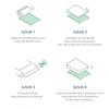 Upholstered Bed 90x200 cm with Hydraulic Storage & LED Headboard, 4 Charging Station, Single Bed, Slatted Frame, Grey Linen Fabric (With Mattress)