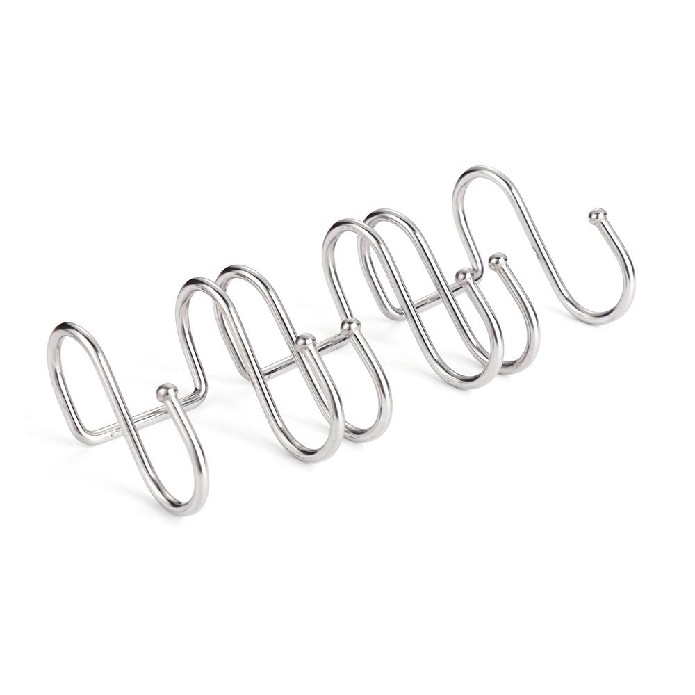 Household Holder Stainless Steel Clasps Hooks Storage Rack Double S Shaped Hook Hanger