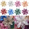 Year Decor Glitter Fake Flowers Christmas Tree Decorations Home Xmas Ornaments Christmas Flowers