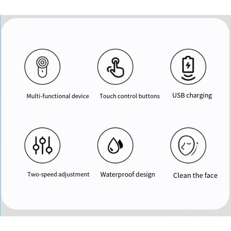 1 комплект Электрическая очищающая щетка Зарядка Бытовая Многофункциональная Вращающаяся Очистка Пор Переносная Водонепроницаемая Щетка для Лица