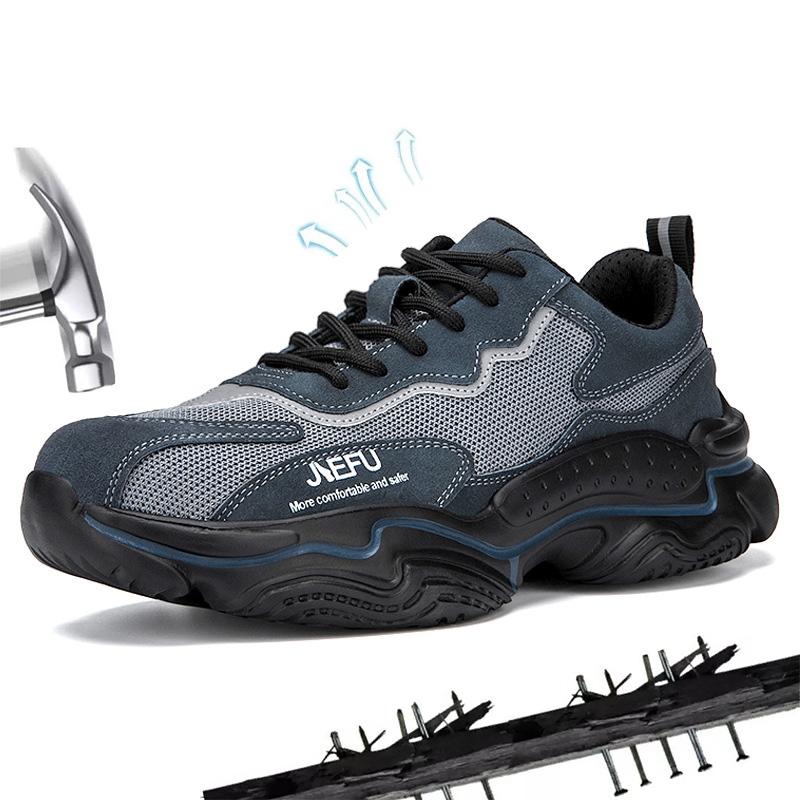 Рабочая защитная обувь. Изолирующая рабочая обувь со стальной головкой, противоразбивающая и непрокалывающая. Легкая дышащая и не впитывающая запах защитная обувь.